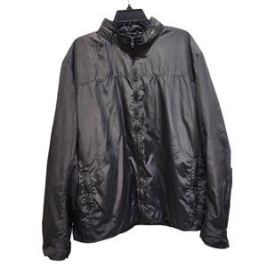 Banana Republic Jacket Men's Size XL Gray Waterproof Windbreaker Hooded Zip